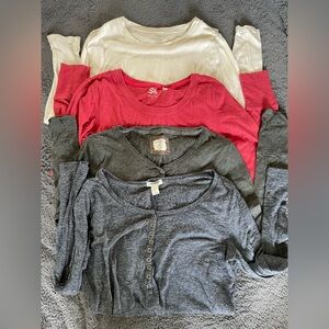 Bundle of four long sleeve shirts